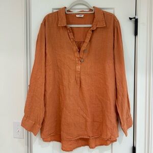 Sigrid Olsen 100% Linen Top